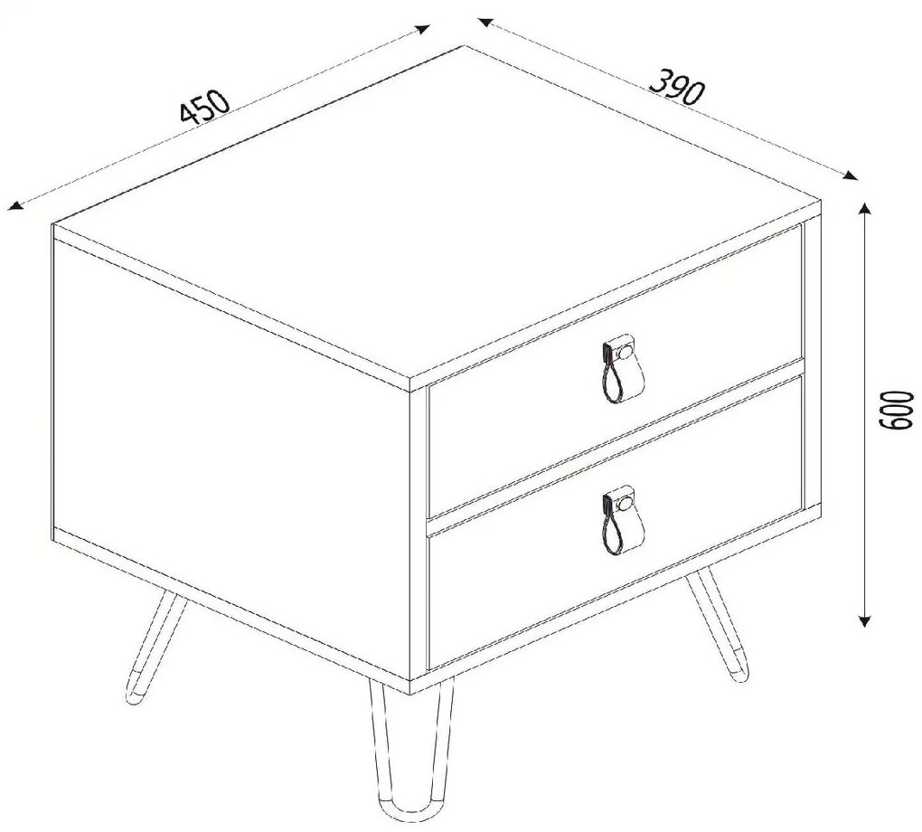 ΚΟΜΟΔΙΝΟ ARTELIBRE TILOS ΦΥΣΙΚΟ/ΑΝΘΡΑΚΙ/ΑΝΟΙΧΤΟ ΚΑΦΕ 45X39X60CM