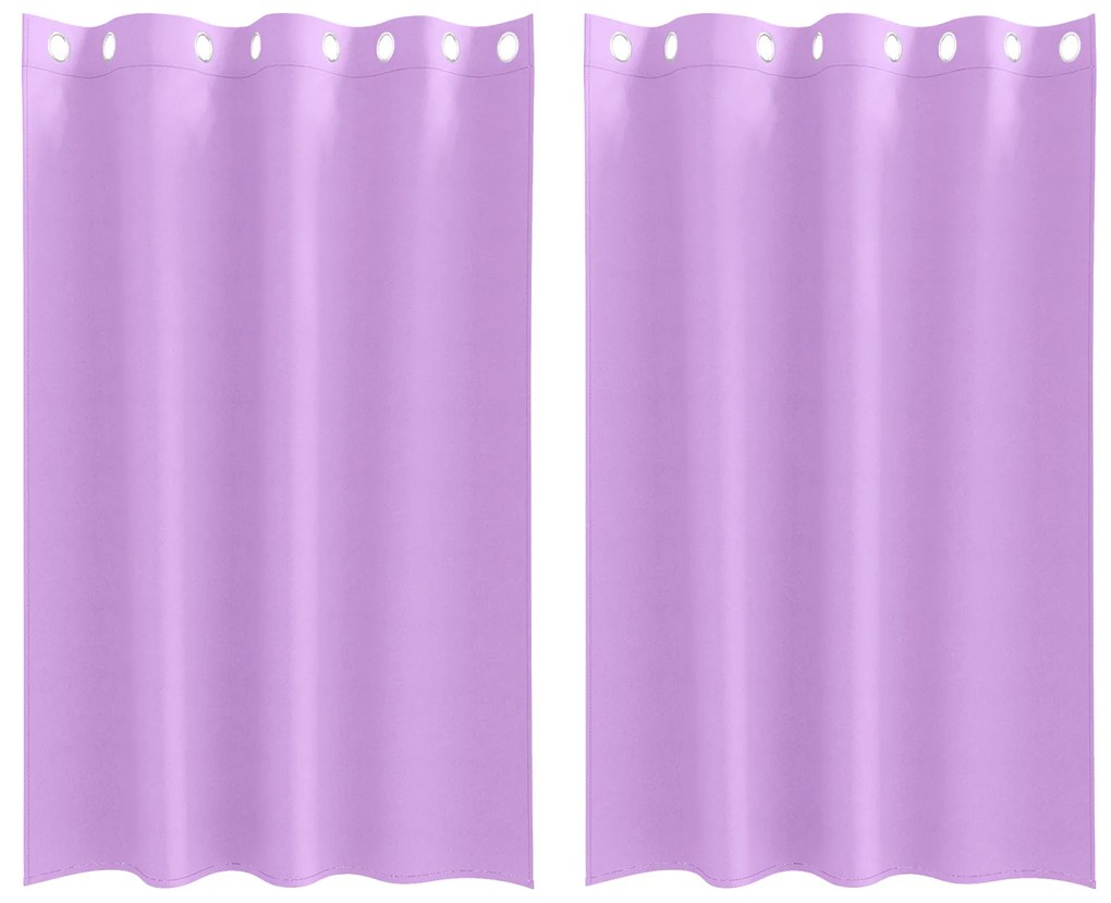 vidaXL Κουρτίνες με κουρτίνες 2 pcs Μοβ 175 x 140 εκ. Πολυεστέρας