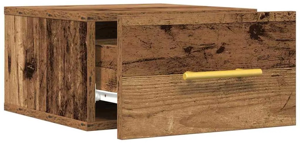 vidaXL Κομοδίνο 2 pcs Παλαιό ξύλο 35 x 35 x 20 εκ Επεξεργασμένο ξύλο