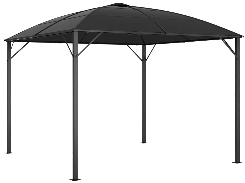 vidaXL Κιόσκι με Κουρτίνες Ανθρακί 300 x 300 x 265 εκ.