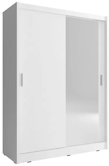 Ντουλάπα Συρόμενη 24113-MJMw-150 Χρώμα Λευκό  150x200x62 cm