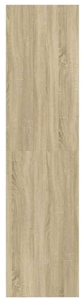 Ντουλάπα Χρώμα Sonoma Δρυς 80x50x200 εκ. από Επεξ. Ξύλο - Καφέ