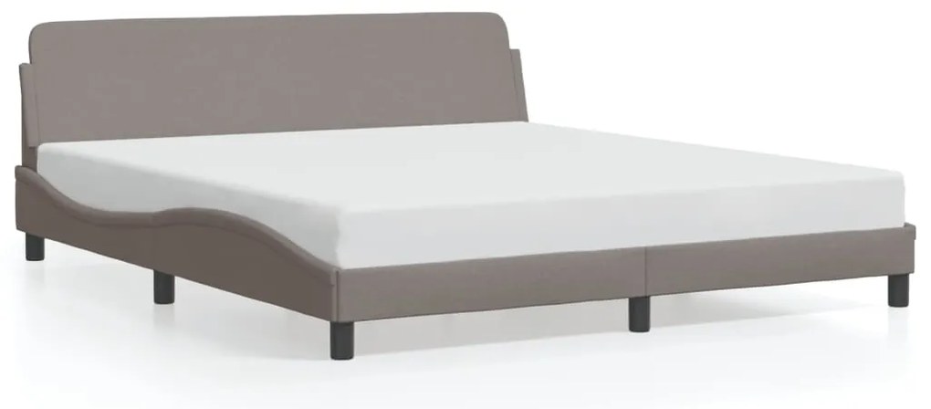 vidaXL Σκελετός Κρεβατιού Χωρίς Στρώμα Taupe 180x200 εκ. Υφασμάτινο