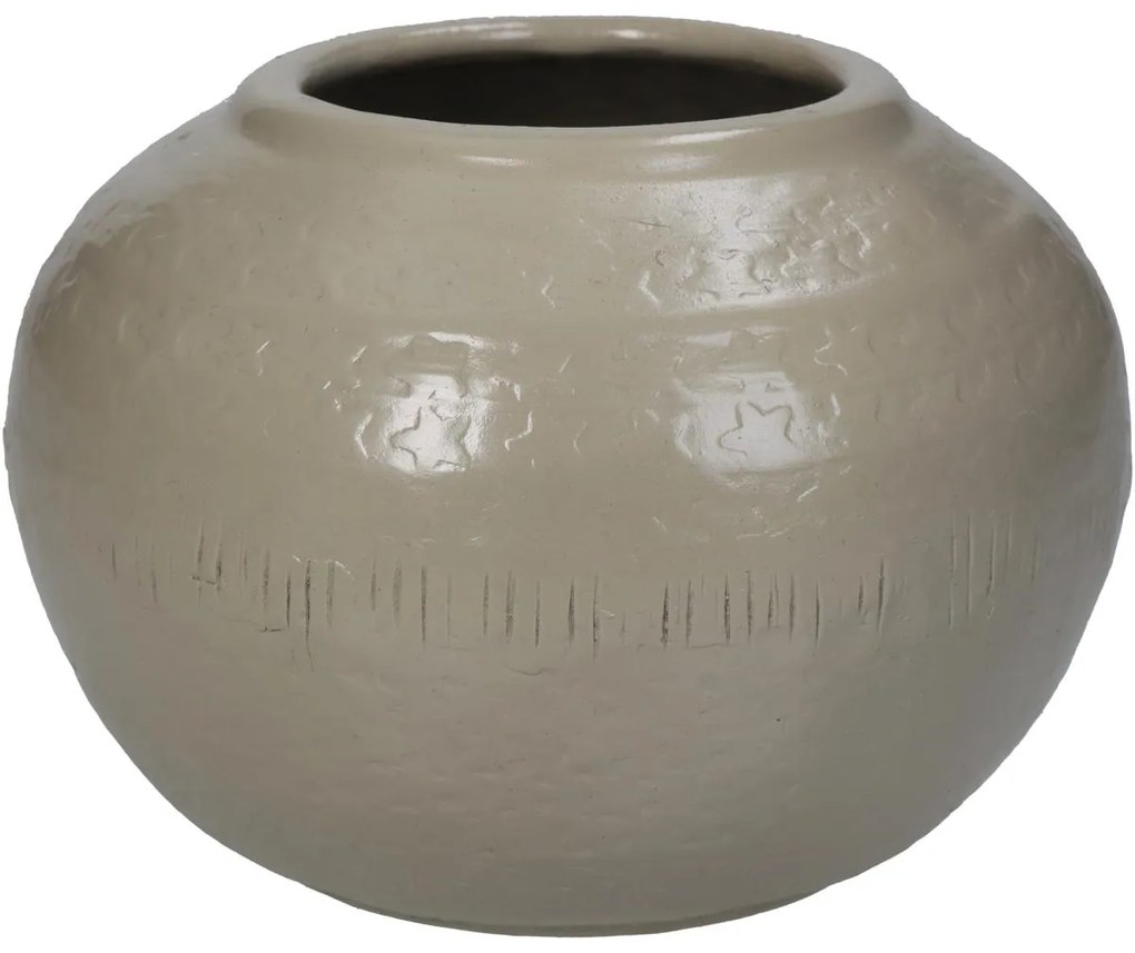 Βάζο ArteLibre Ιβουάρ Αλουμίνιο 14.5x14.5x11cm-05154959