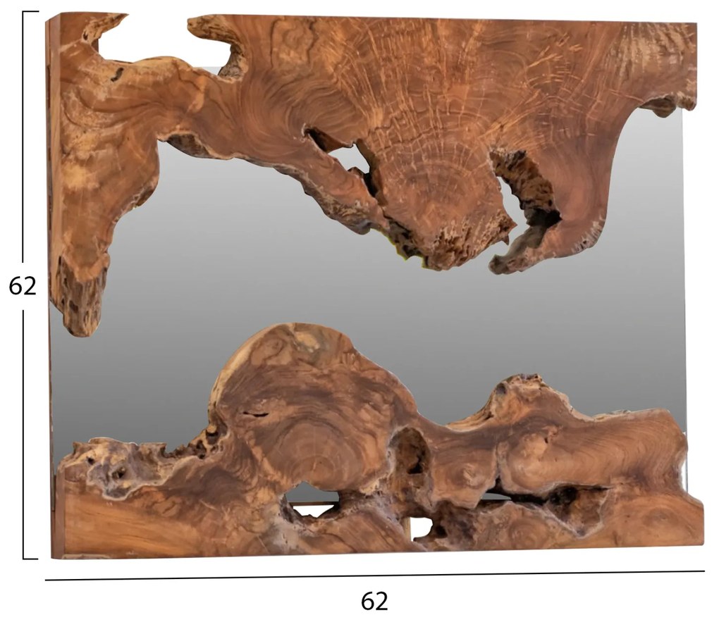 ΚΑΘΡΕΠΤΗΣ HM9361 ΑΠΟ ΜΑΣΙΦ ΞΥΛΟ ΤΙΚ ΦΥΣΙΚΟ 62X62X5ΕΚ. - Γυαλί - HM9361