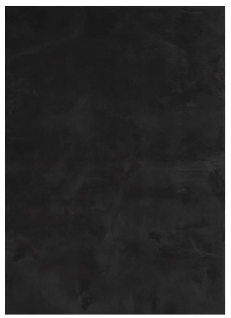 vidaXL Χαλί HUARTE με Κοντό Πέλος Μαλακό/ Πλενόμενο Μαύρο 120x170 εκ.