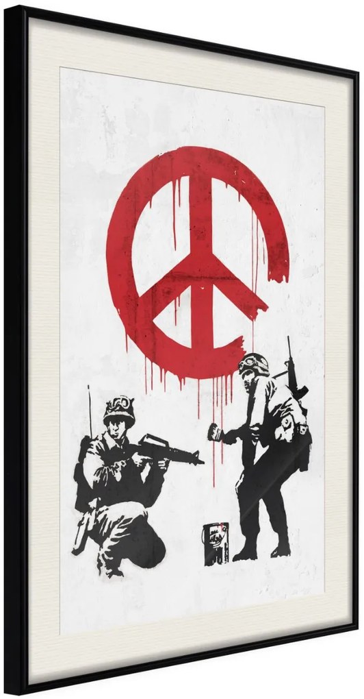 Αφίσα - Banksy: CND Soldiers II - 20x30 - Μαύρο - Με πασπαρτού