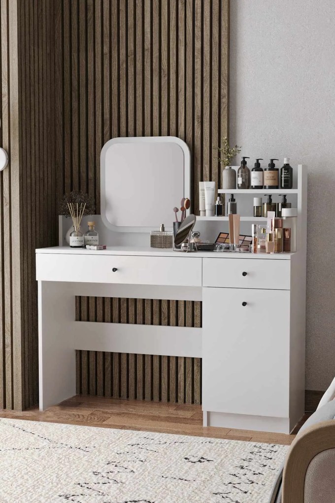 Make-Up Table Harmony 2 Square - White White