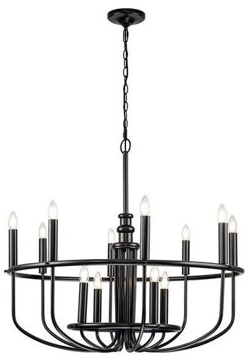 Πολυέλαιος Κρεμαστό Φωτιστικό 12xE14 Capitol Hill Elstead Lighting-KL-CAPITOL-HILL12-BLK-Μαύρο KL-CAPITOL-HILL12-BLK