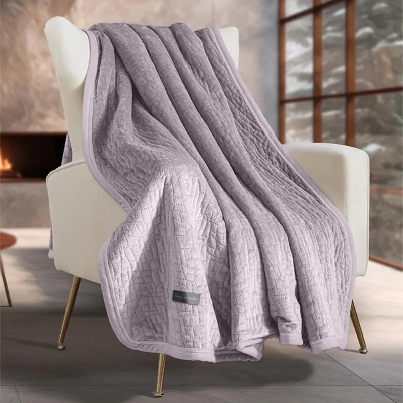 Διακοσμητικό Ριχτάρι Βελουτέ (130x170) + Διακοσμητική Μαξιλαροθήκη Guy Laroche Bolzano Melanze