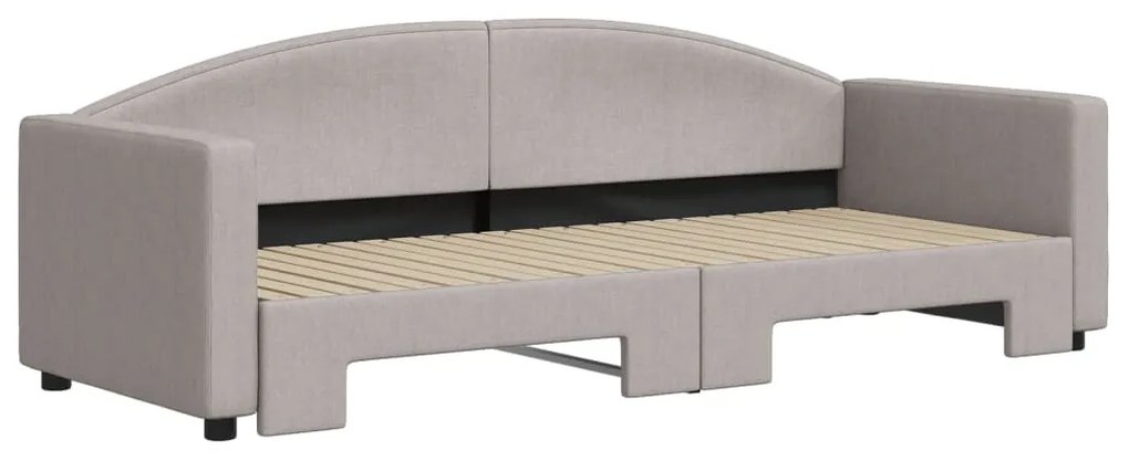 vidaXL Καναπές Κρεβάτι Συρόμενος Taupe 80 x 200 εκ. Υφασμάτινος