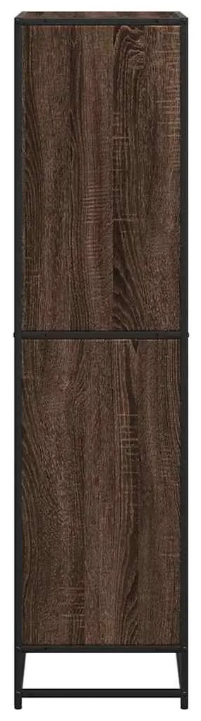 Βιβλιοθήκη καφέ δρυς 60x35x139 cm Ξύλινη κατασκευή - Καφέ