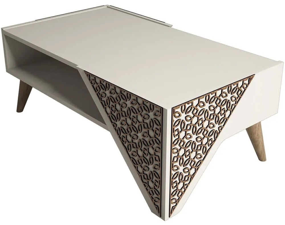 Τραπέζι Σαλονιού Beril 845HCT2803 105x40x58cm Cream