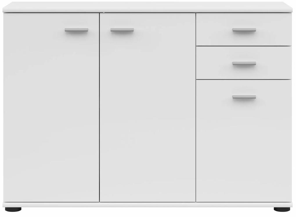Σιφονιέρα Boston 523, Άσπρο, Με συρτάρια και ντουλάπια, 75x106x35cm, 32 kg | Epipla1.gr