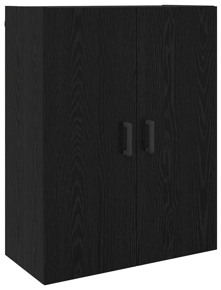 vidaXL Highboard Μαύρη δρυς 69,5 x 34 x 180 εκ. Επεξεργασμένο ξύλο