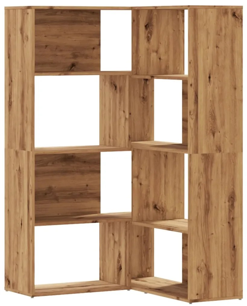 vidaXL Βιβλιοθήκη Γωνιακή 4 Επ. Αρτισιανή Δρυς 85x85x140 εκ Επεξ. Ξύλο