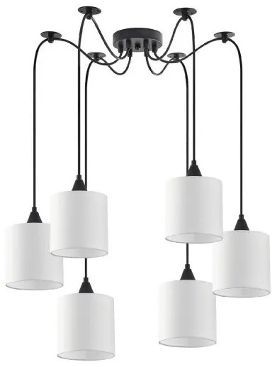 Κρεμαστό Φωτιστικό Οροφής Ύφασμα ADEPT H300 Φ50 Homelighting-77-9024-Λευκό 77-9024