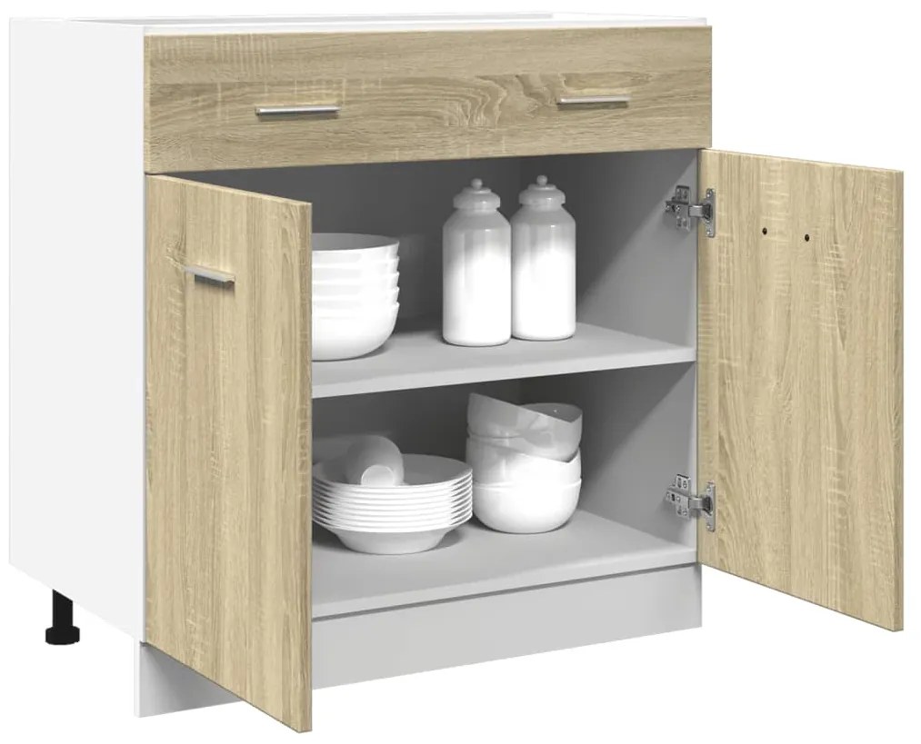 vidaXL Ντουλάπι με Συρτάρι Lyon Sonoma Δρυς 80x46x81,5 εκ. Επεξ. Ξύλο