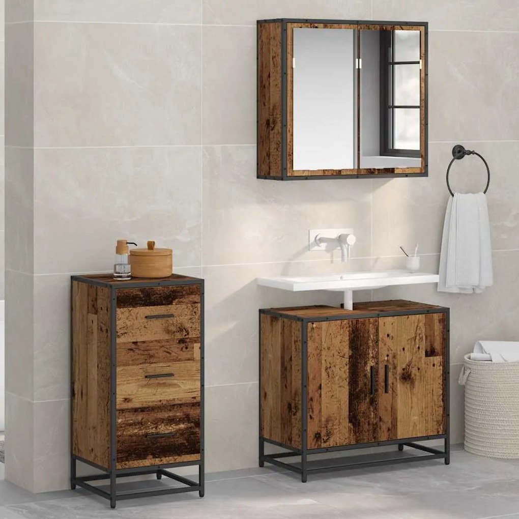 Πλαϊνό γραφείο Παλιό ξύλο 35.5 x 35 x76 εκ