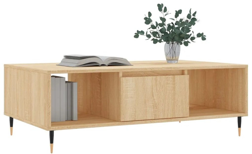 vidaXL Τραπεζάκι Σαλονιού Sonoma Δρυς 104x60x35 εκ. από Επεξεργ. Ξύλο