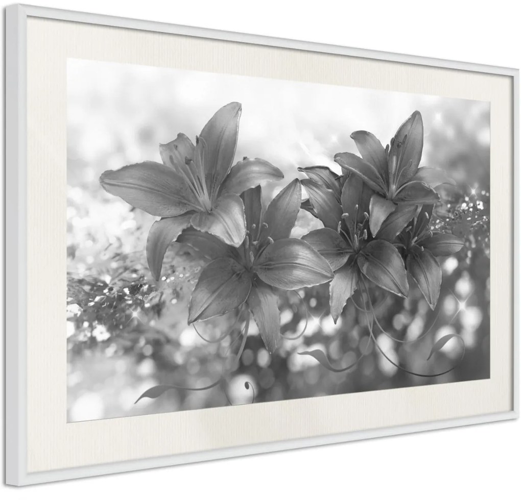 Αφίσα - Dark Lillies - 30x20 - Χρυσό - Χωρίς πασπαρτού