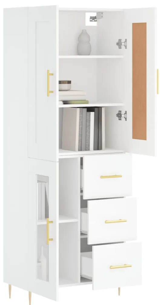 vidaXL Ντουλάπι Λευκό 69,5x34x180 εκ. από Επεξεργασμένο Ξύλο