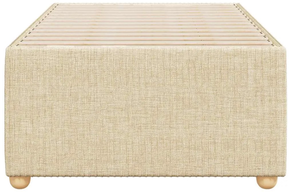 vidaXL Σκελετός Κρεβατιού Χωρίς Στρώμα Κρέμα 90x200 εκ. Υφασμάτινο