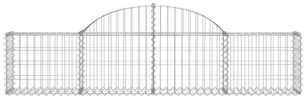 vidaXL Συρματοκιβώτια Τοξωτά 2 τεμ. 200x30x40/60 εκ. Γαλβαν. Ατσάλι