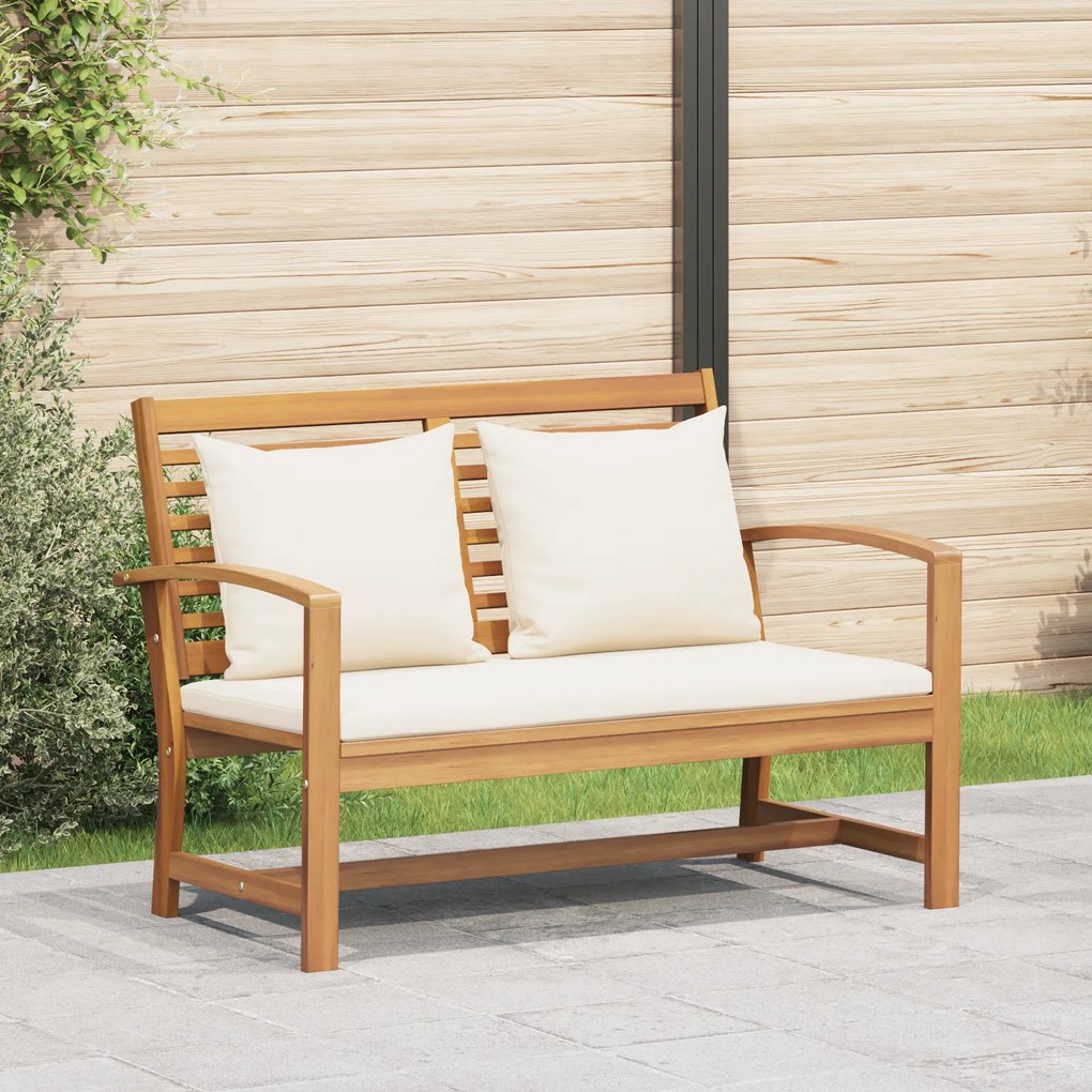 vidaXL Παγκάκι κήπου Φυσικό 110 x 64 x 76.5 εκ Μασίφ ξύλο teak