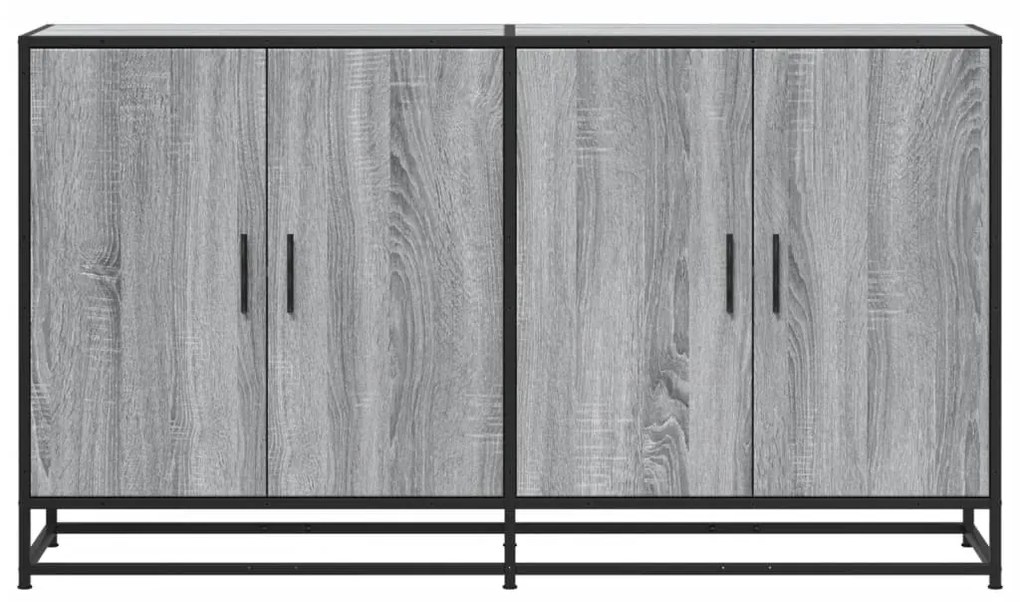 vidaXL Sideboard Grey Sonoma 134x35x76 cm Ξύλινο μηχανουργικό ξύλο