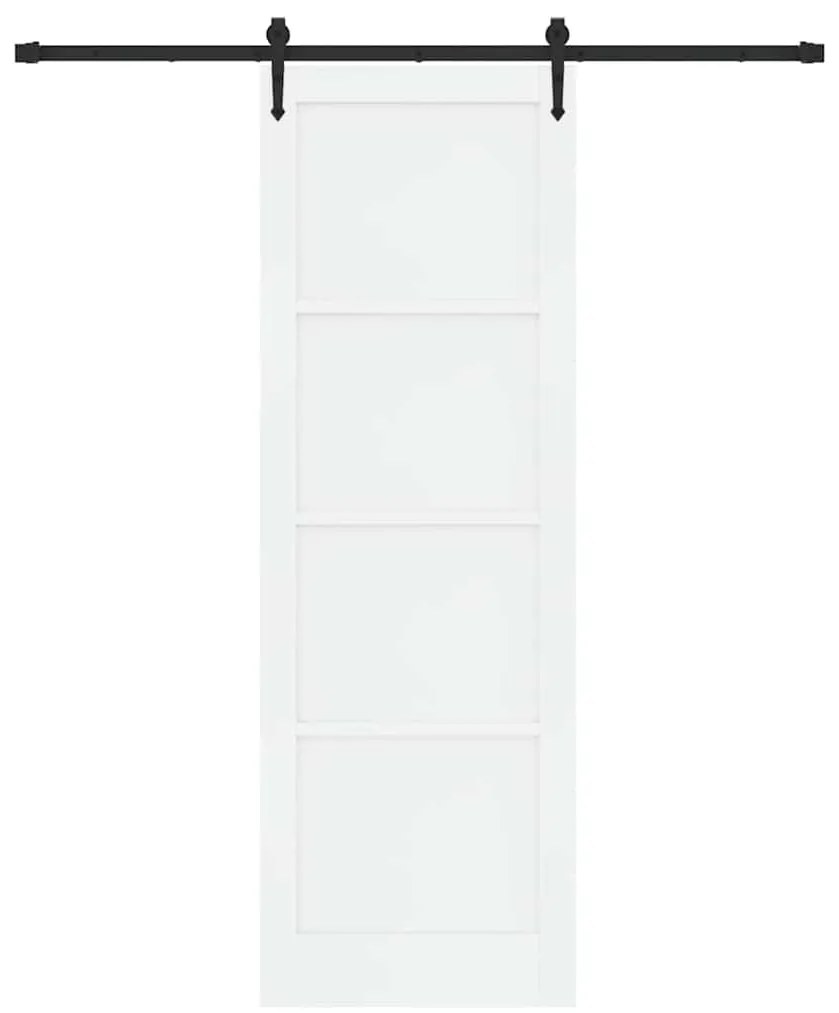 vidaXL Συρόμενη Πόρτα Λευκό και μαύρο 78 x 232 cm