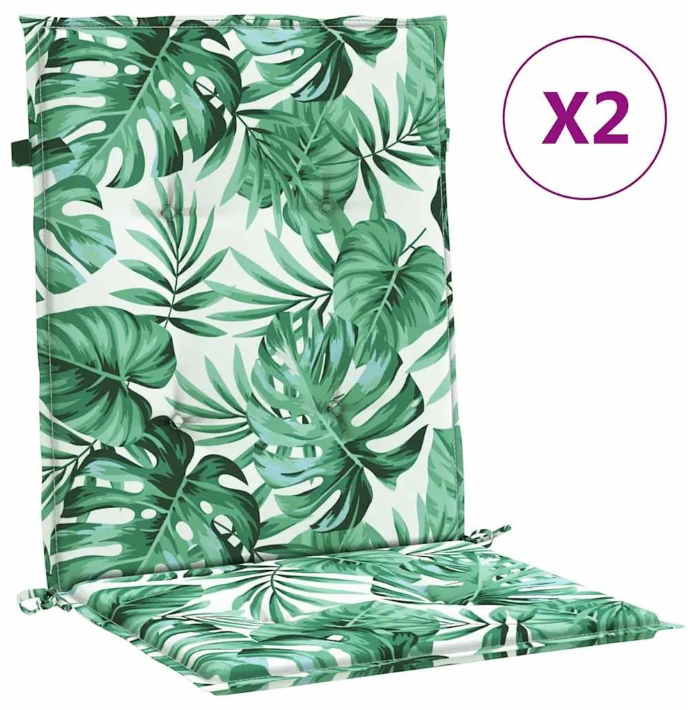 vidaXL Μαξιλάρια για καρέκλες Άλλο 2 pcs Μοτίβο φύλλων 100 x 50 x 3 cm