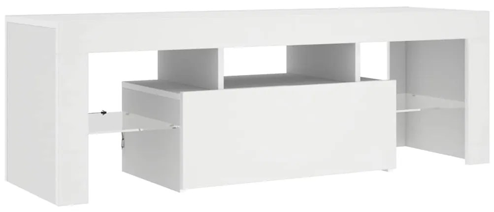 vidaXL Έπιπλο Τηλεόρασης με LED Λευκό 120x30x40 εκ.