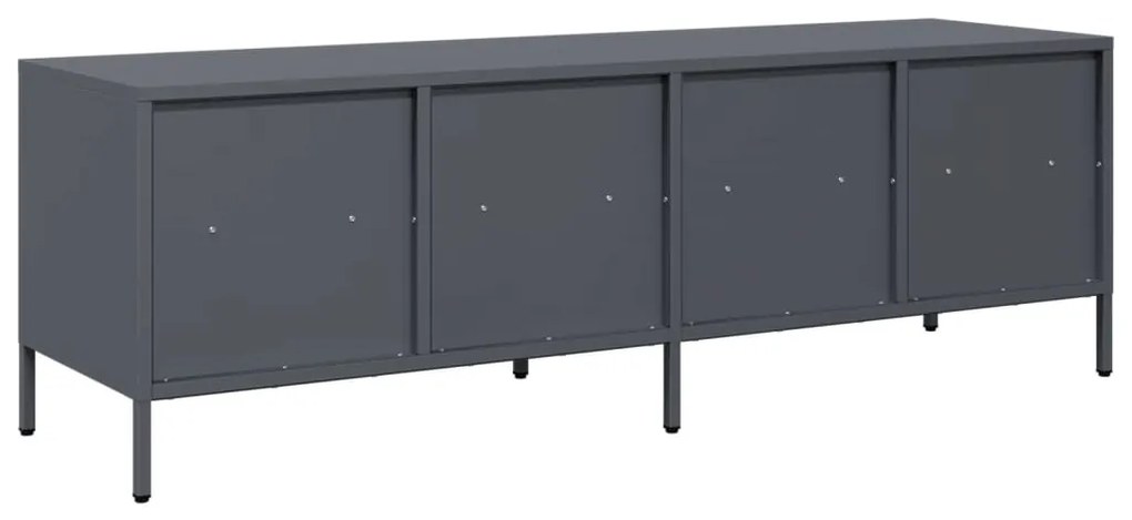 vidaXL Έπιπλο Τηλεόρασης Ανθρακί 135x39x43,5 εκ. Ατσάλι Ψυχρής Έλασης