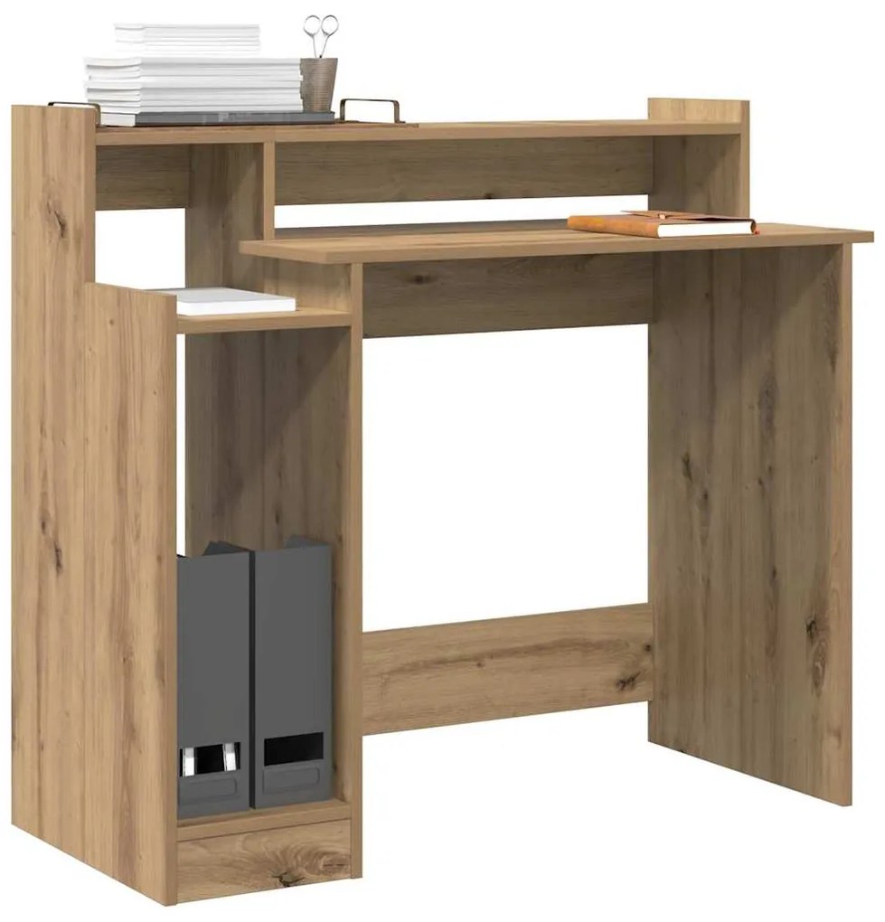 vidaXL Γραφείο artisan δρυς 97 x 45 x 90 εκ. Επεξεργασμένο ξύλο
