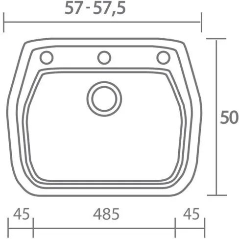 Νεροχύτης Sanitec 313-Granite Grey