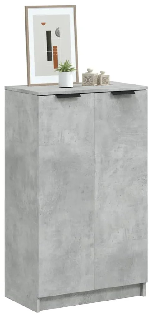 vidaXL Παπουτσοθήκη Γκρι Σκυροδέματος 59x35x100,5 εκ. Επεξεργασμένο Ξύλο
