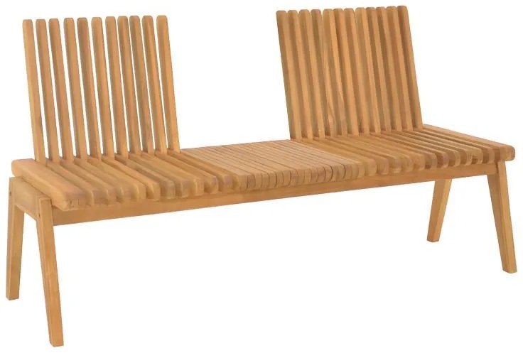 Παγκάκι Jey teak ξύλο σε φυσική απόχρωση 150x45x40εκ 150x57.5x80 εκ.
