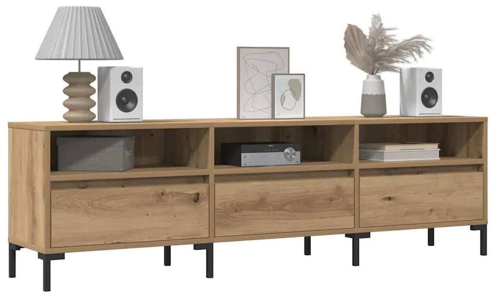 vidaXL Έπιπλο Τηλεόρασης τεχνίτης Δρυς 150x30x44,5 εκ