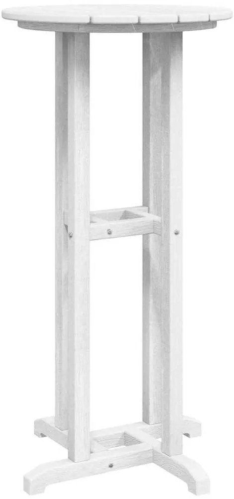 vidaXL Μπαρ Τραπέζι Λευκό 55x55x107 εκ HDPE