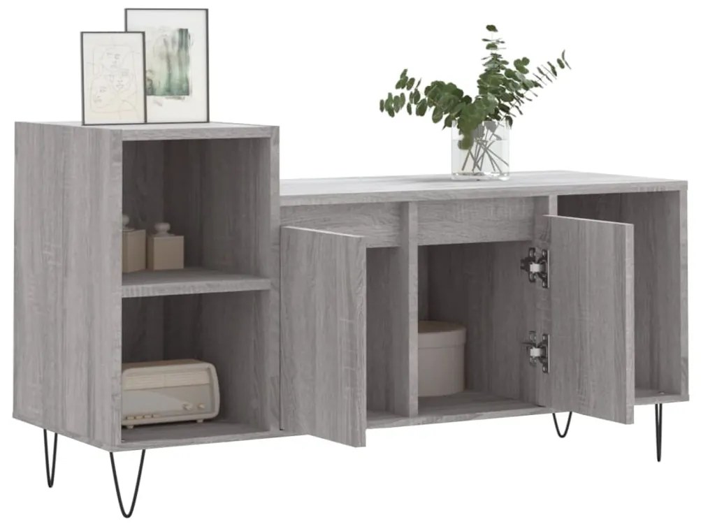 vidaXL Έπιπλο Τηλεόρασης Γκρι Sonoma 100x35x55 εκ. από Επεξεργ. Ξύλο