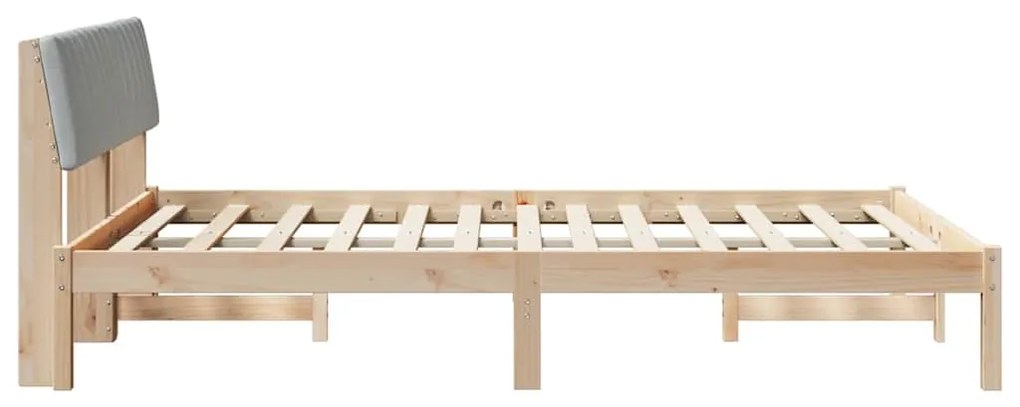 vidaXL Σκελετός Κρεβατιού Καφέ και ανοιχτό γκρι 140 x 190 cm