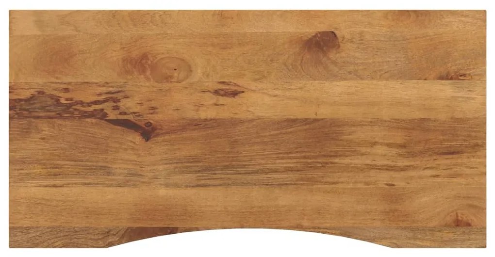 vidaXL Επιφάνεια Γραφείου Καμπύλη 120x60x2,5 εκ Μασίφ Ακατ. Μάνγκο