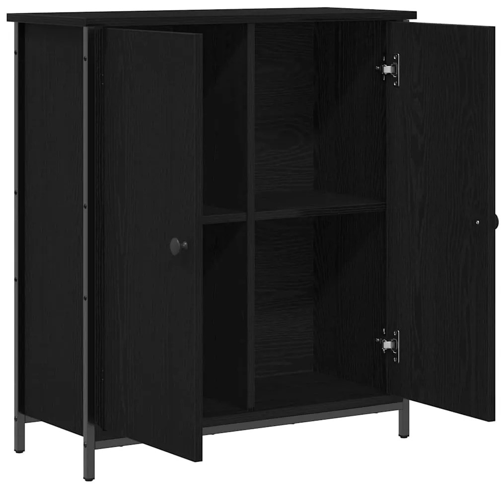 vidaXL Πλαϊνό γραφείο Μαύρη Οξυά 70 x 30 x 80 εκ. Επεξεργασμένο ξύλο