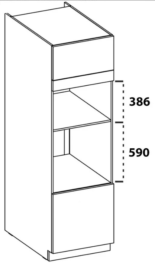 Επιδαπέδιο ντουλάπι Artista 60 DPM 210 2F-Leuko