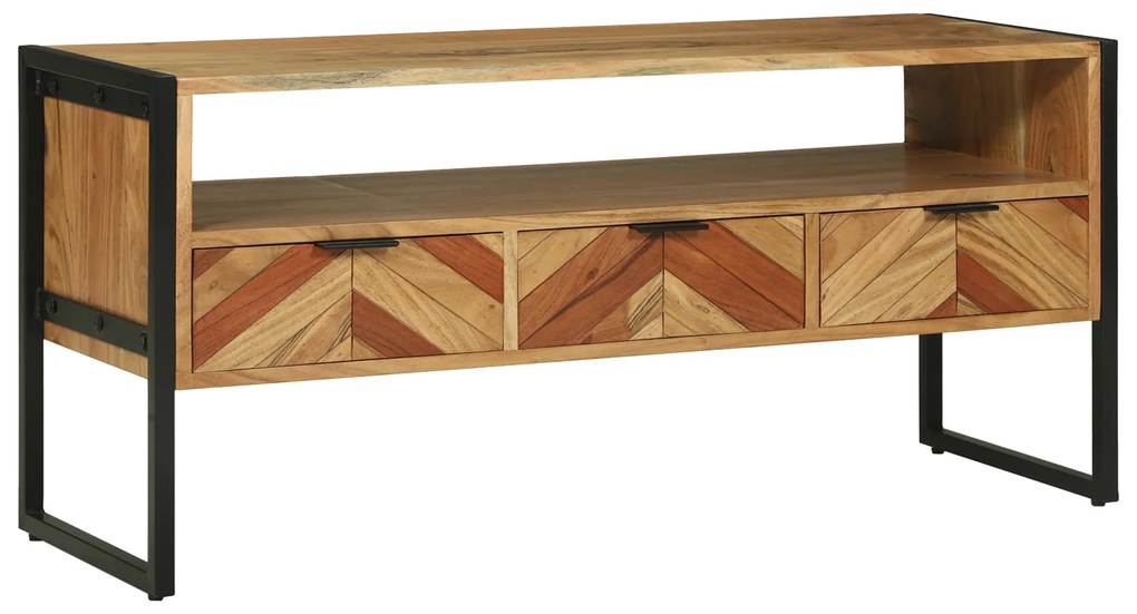 vidaXL Ντουλάπα τηλεόρασης 100x35x50 εκ Μασίφ Ξύλο Ακακίας