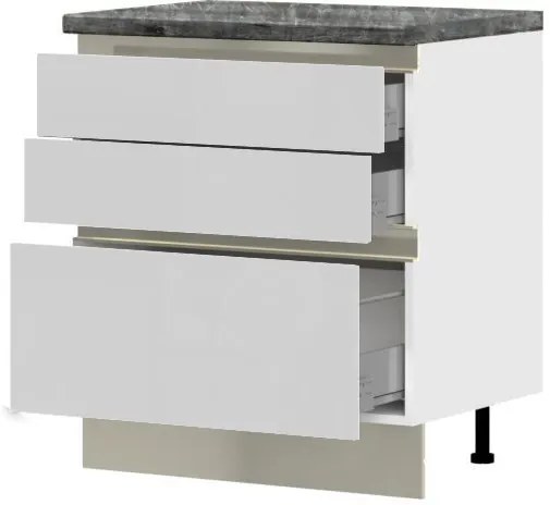 Επιδαπέδιο ντουλάπι Trinity R80-3M BOX-Leuko Gualistero - 80.00Χ58.00Χ90.50cm