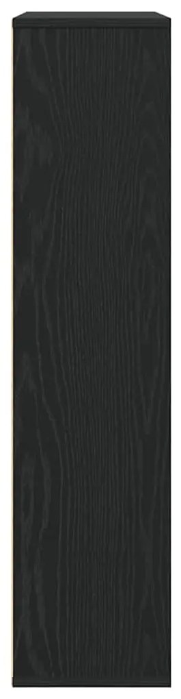 vidaXL Βιβλιοθήκη Μαύρη Δρυς 89x24x101,5 εκ. Κατασκευασμένο ξύλο
