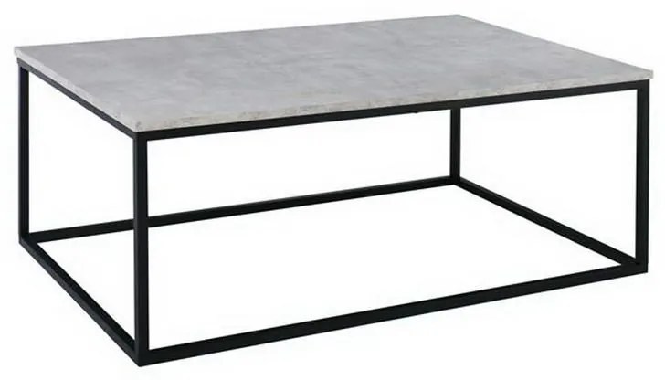 Τραπεζάκι Σαλονιού Texas ΕΜ744 115x75x45cm Black-Cement Mdf, Metal