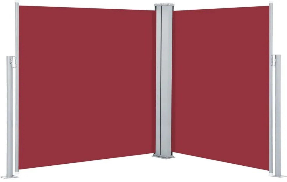 vidaXL Σκίαστρο Πλαϊνό Συρόμενο Κόκκινο 140 x 600 εκ.
